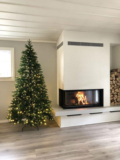 Kunstig juletre med lys 240cm - 100% PE-Julebelysning kunstig juletre-Trend Collection-TC-9010-240-Lightup.no