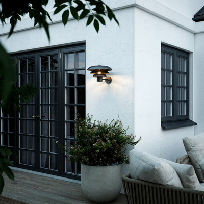 Kurnos 35 vegglampe utendørs - Svart-Utebelysning vegg klassisk-Nordlux-2118071003-Lightup.no