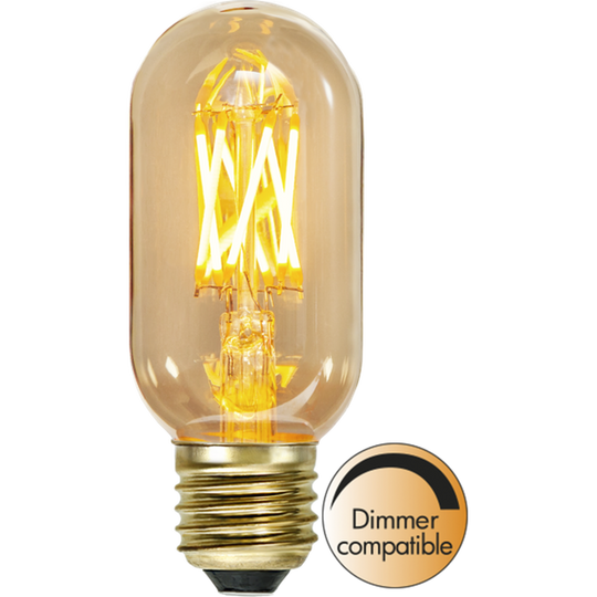LED-pære 3,7W dimbar, Vintage Gold 45mm E27-LED-pære E27 sokkel-Star Trading-Amber-354-60-Lightup.no