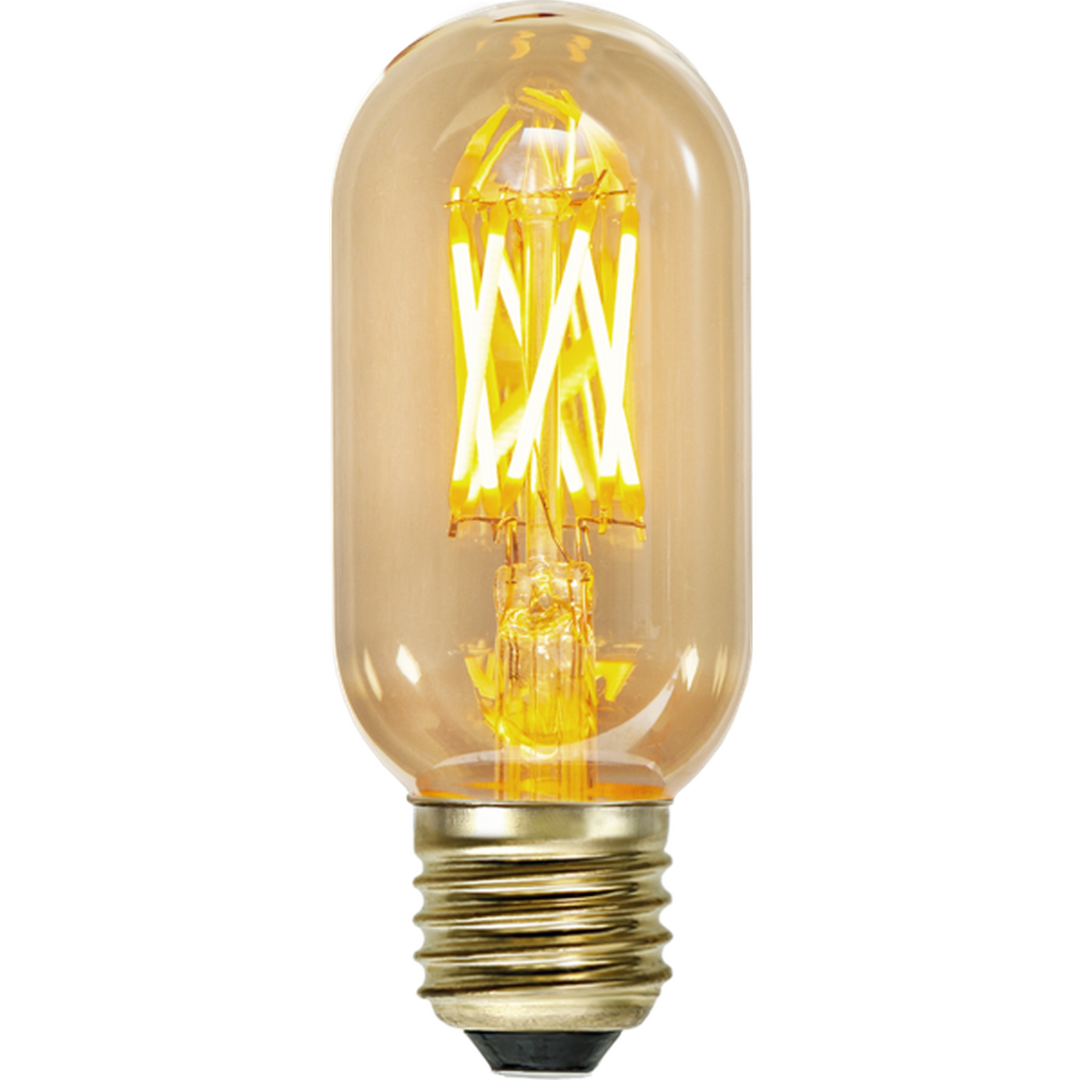 LED-pære 3,7W dimbar, Vintage Gold 45mm E27-LED-pære E27 sokkel-Star Trading-Amber-354-60-Lightup.no