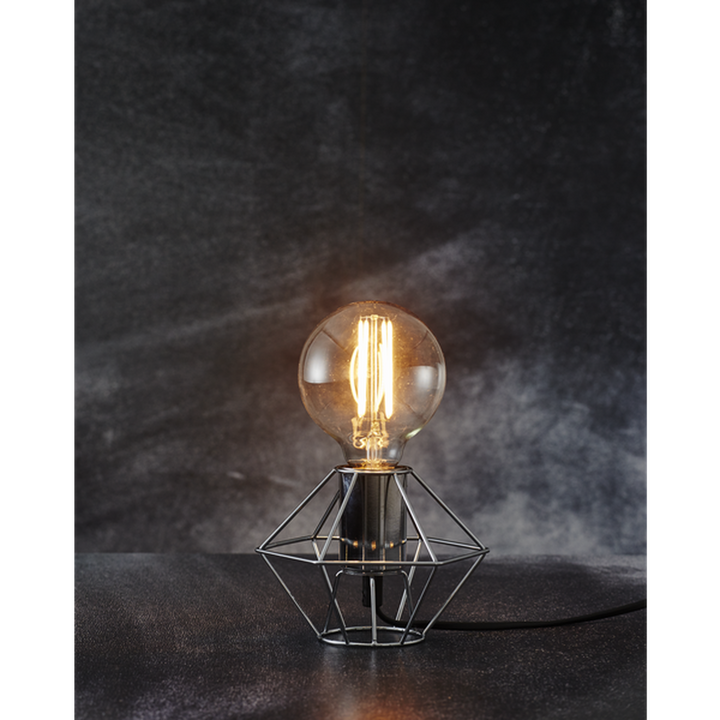 LED-pære 3,7W dimbar, Vintage Gold 95mm-LED-pære E27 sokkel-Star Trading-Amber-354-51-Lightup.no