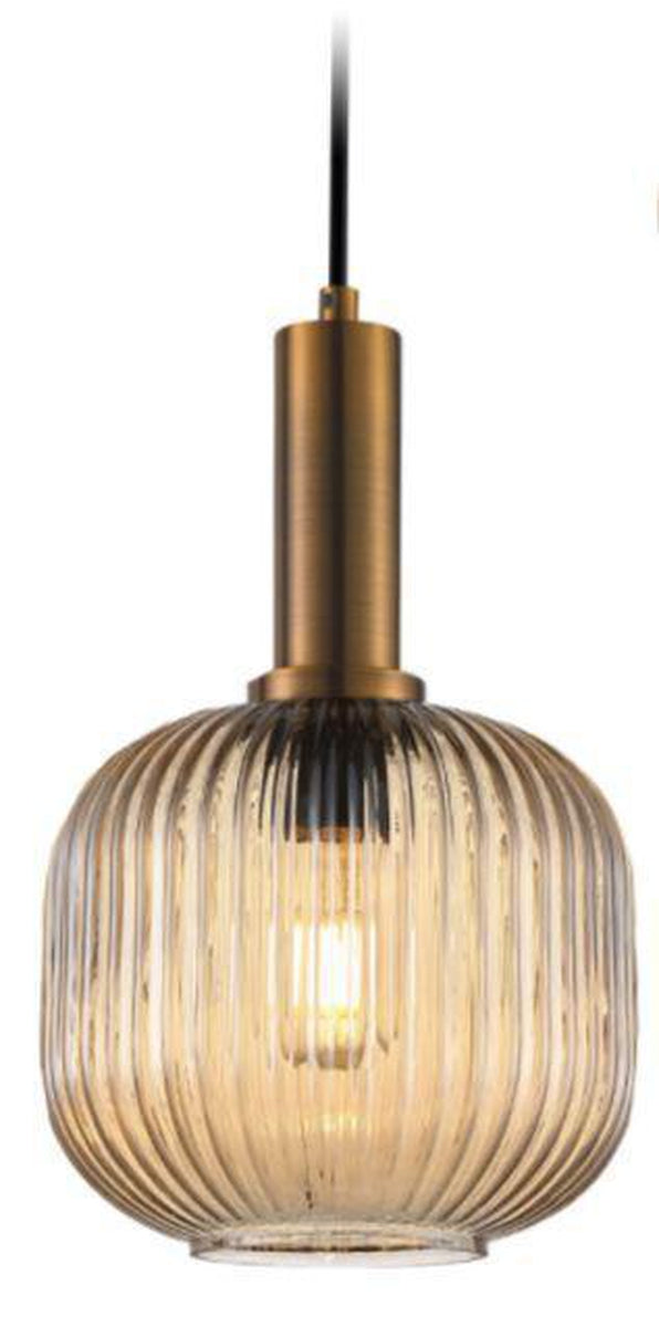Lantern takpendel - Messing/Amberfarget glass-Takpendler-Design by Grönlund-19420-52-Lightup.no