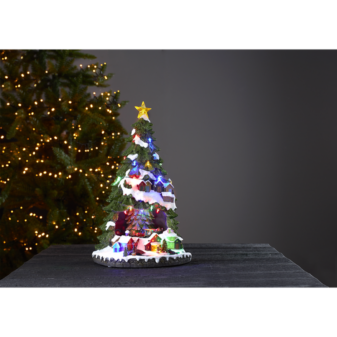 Largeville dekorasjons by med juletre-Julebelysning dekor og pynt-Star Trading-680-89-Lightup.no
