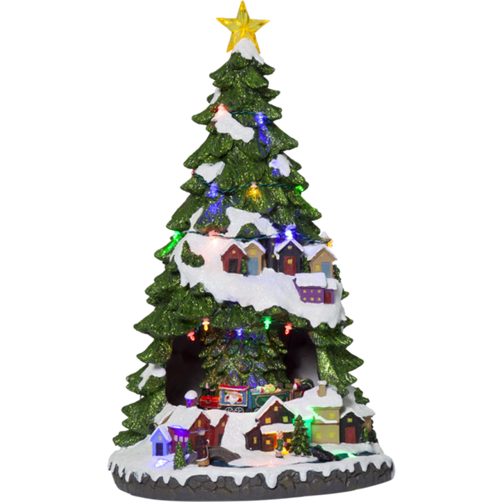 Largeville dekorasjons by med juletre-Julebelysning dekor og pynt-Star Trading-680-89-Lightup.no