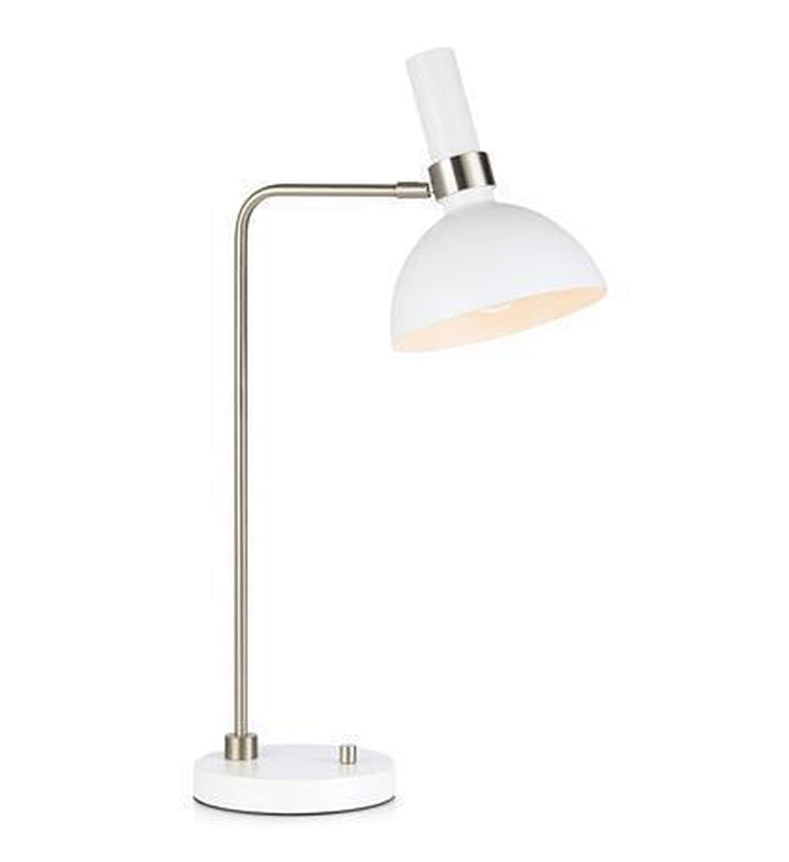 Larry bordlampe - Hvit/Stål-Bordlamper-Marksløjd-107502-Lightup.no