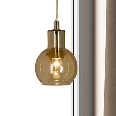 Leah vinduspendel 4 meter ledning m/stikkontakt - Amberfarget-Takpendler-Aneta Lighting-65664-41-Lightup.no