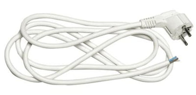 Ledning med vinklet plugg 2 meter 3x1,5 mm jordet - Hvit-Elektro Kabel-Lightup.no-1584300-Lightup.no