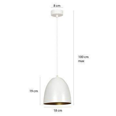 Lenox takpendel 1 lys - Hvit/Gullfarget-Takpendler-Emibig-411/1-Lightup.no