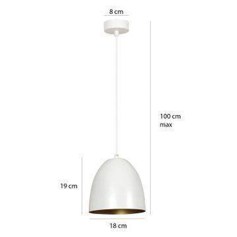 Lenox takpendel 1 lys - Hvit/Gullfarget-Takpendler-Emibig-411/1-Lightup.no