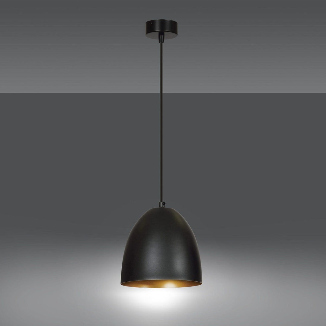 Lenox takpendel 1 lys - Svart/Gullfarget-Takpendler-Emibig-Svart / Gull-410/1-Lightup.no