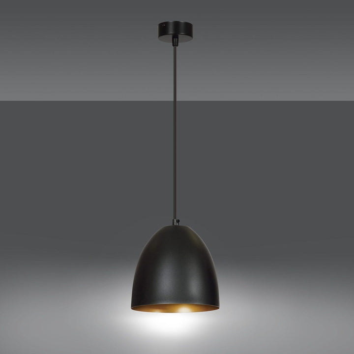 Lenox takpendel 1 lys - Svart/Gullfarget-Takpendler-Emibig-Svart / Gull-410/1-Lightup.no