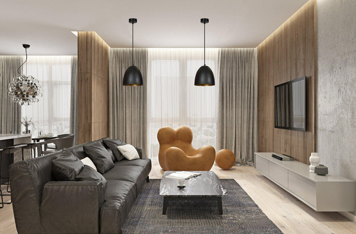 Lenox takpendel 1 lys - Svart/Gullfarget-Takpendler-Emibig-Svart / Gull-410/1-Lightup.no