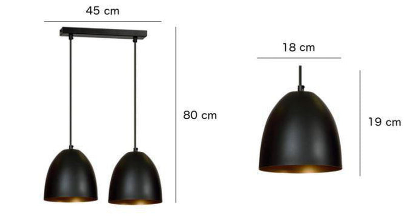 Lenox takpendel 2 lys - Svart/Hvit-Takpendler-Emibig-391/2-Lightup.no