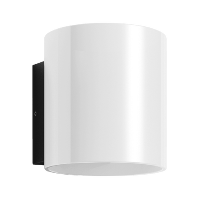 Lepus vegglampe utendørs 10W IP54 Dimbar - Mørk grå/Opal-Utebelysning vegg opp og ned-Norlux-2440-90-7-Lightup.no