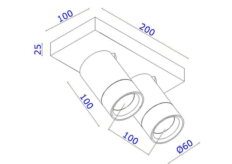 Levi duo takspot 2x6W 2700K dimbar - Hvit-Taklamper-NorDesign-519600206-Lightup.no