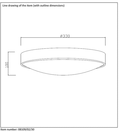 Lex taklampe 33 cm - Svart-Taklamper-Lucide-LC08109/02/30-Lightup.no