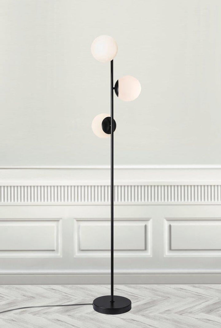 Lilly gulvlampe-Gulvlamper-Nordlux-Svart / Opal-48613003-Lightup.no
