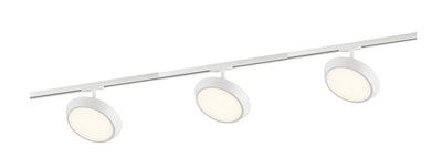 Link Diskie 1 meter skinne med 3 spotter 3 x 8W 3000K dimbar - Hvit-Link spotskinne-Nordlux-79079901+2110609901-Lightup.no