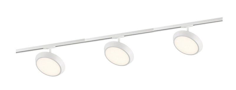 Link Diskie 1 meter skinne med 3 spotter 3 x 8W 3000K dimbar - Hvit-Link spotskinne-Nordlux-79079901+2110609901-Lightup.no