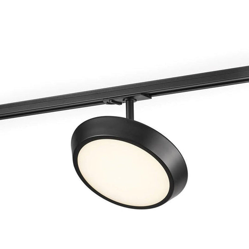 Link Diskie 1,8 meter skinne med 4 spotter 4 x 8W 3000K dimbar - Svart-Link spotskinne-Nordlux-2110589903+2110609903-Lightup.no