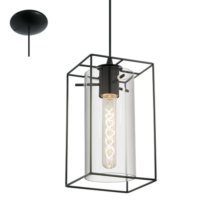Loncino takpendel singel-Takpendler-Eglo-Svart-49495-Lightup.no