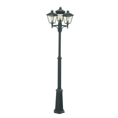 London 483 lyktestolpe 185-275 cm 3 lyktehoder - Svart-Utebelysning stolpe-Norlys-3101711-Lightup.no