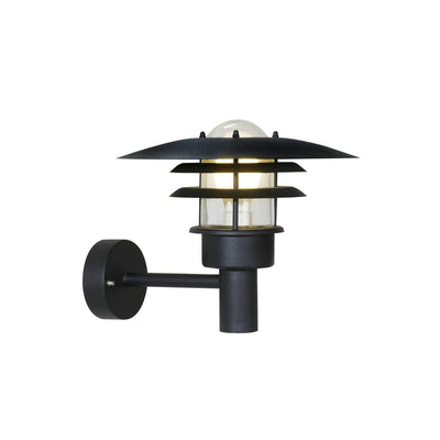 Lønstrup 32 vegglampe - Svart-Utebelysning vegg klassisk-Nordlux-71411003-Lightup.no