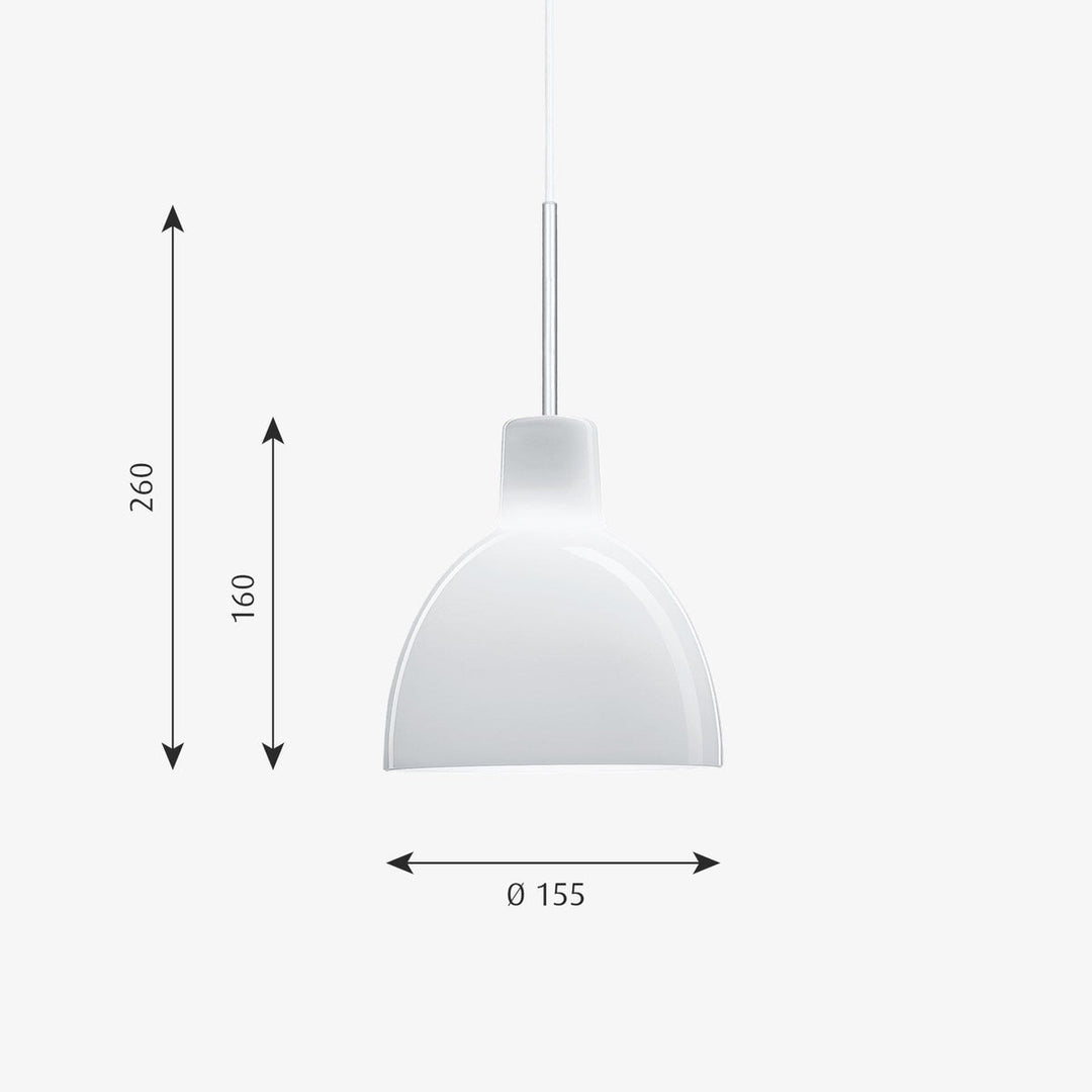 Louis Poulsen Toldbod Glass Pendel Ø15-Takpendler-Louis Poulsen-Hvit-LP__5741094150-Lightup.no