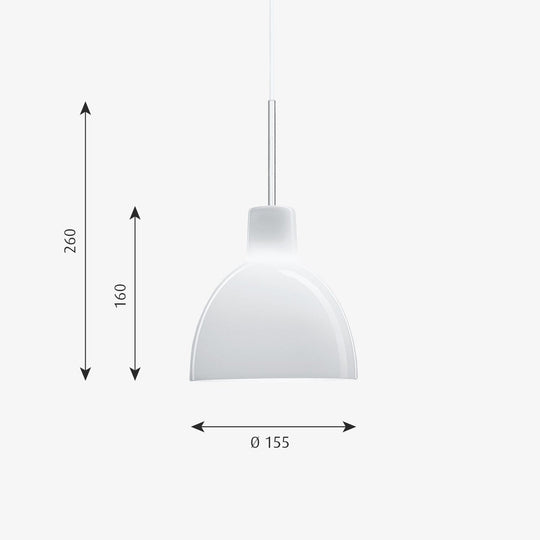Louis Poulsen Toldbod Glass Pendel Ø15-Takpendler-Louis Poulsen-Hvit-LP__5741094150-Lightup.no
