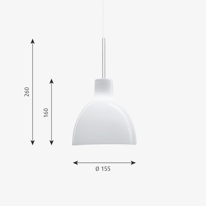 Louis Poulsen Toldbod Glass Pendel Ø15-Takpendler-Louis Poulsen-Hvit-LP__5741094150-Lightup.no