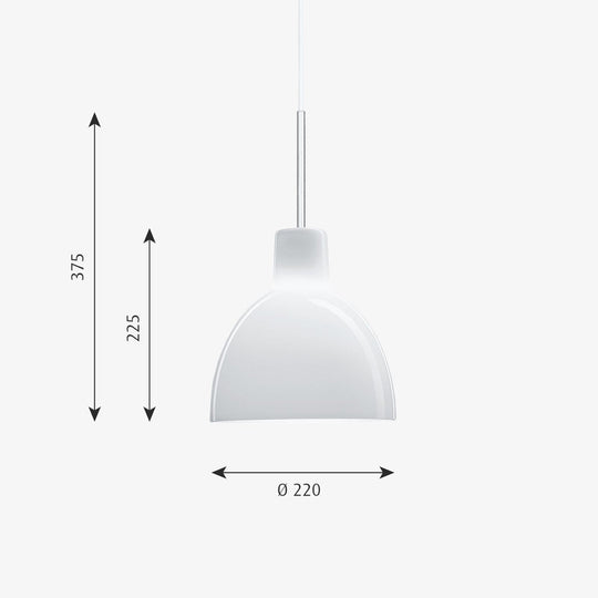 Louis Poulsen Toldbod Glass Pendel Ø22-Takpendler-Louis Poulsen-Hvit-LP__5741094163-Lightup.no