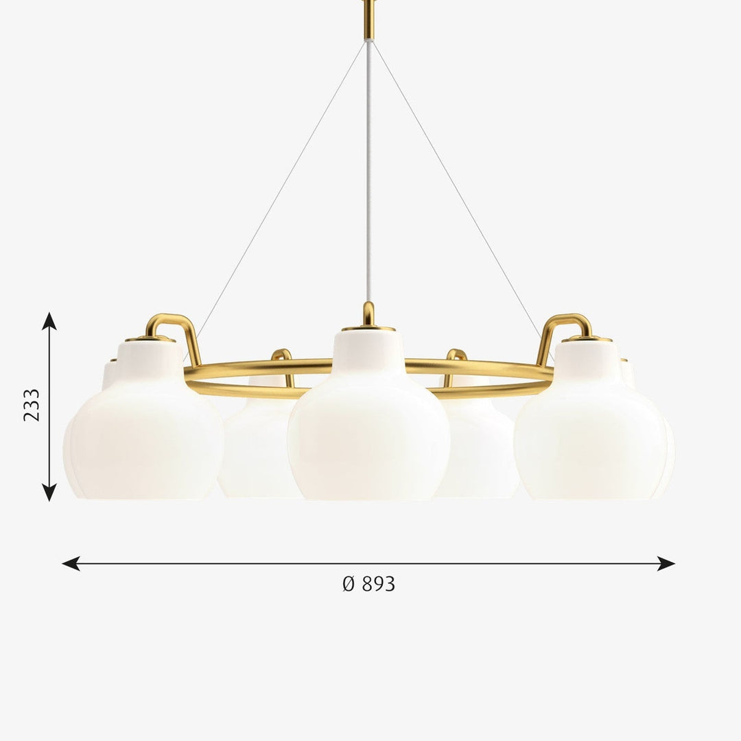 Louis Poulsen VL Ring Crown 7 taklampe-Takpendler-Louis Poulsen-Messing / Opal-LP__5741094396-Lightup.no