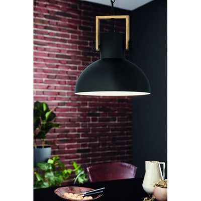 Lubenham takpendel 1 lys - Svart-Takpendler-Eglo-43162-Lightup.no
