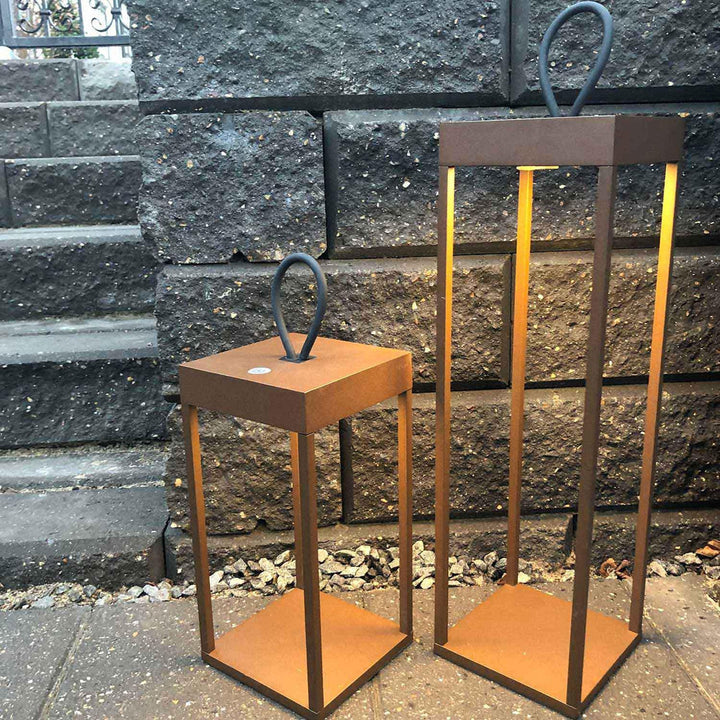 Lucerna lanterne/lykt 50cm IP65 - Corten-Utebelysning Hagebelysning-LOOM Design-Corten-LF-802-006-Lightup.no