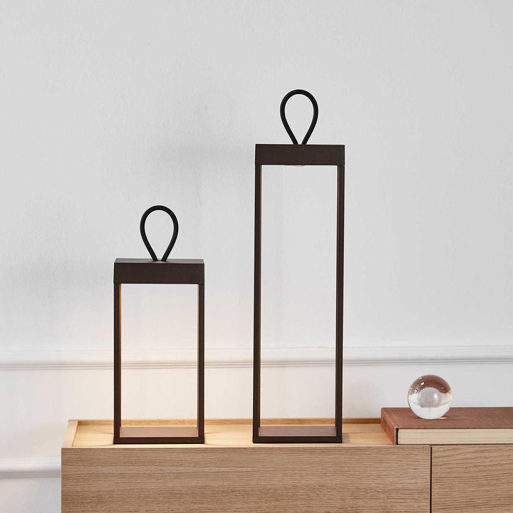 Lucerna lanterne/lykt 50cm IP65 - Corten-Utebelysning Hagebelysning-LOOM Design-Corten-LF-802-006-Lightup.no