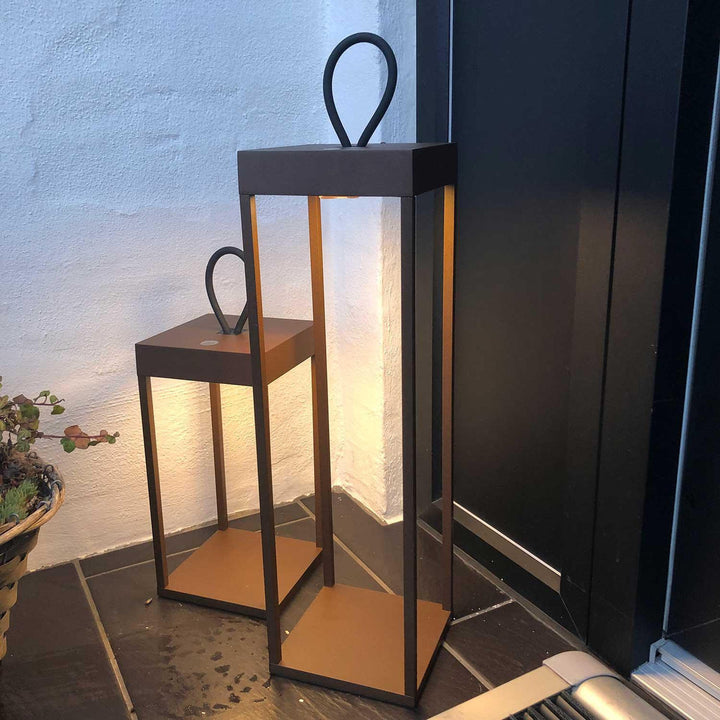 Lucerna lanterne/lykt 50cm IP65 - Corten-Utebelysning Hagebelysning-LOOM Design-Corten-LF-802-006-Lightup.no