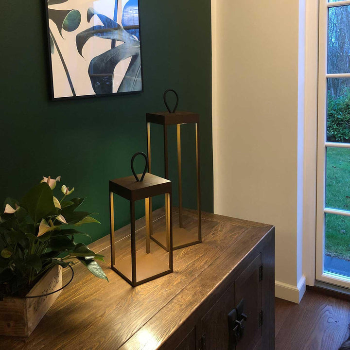 Lucerna lanterne/lykt 50cm IP65 - Corten-Utebelysning Hagebelysning-LOOM Design-Corten-LF-802-006-Lightup.no
