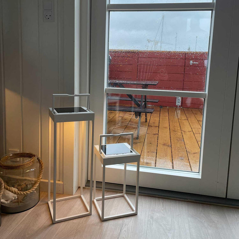 Lucerna solcelle og oppladbar 50 cm - Hvit-Utebelysning Hagebelysning-LOOM Design-LF-806-004-Lightup.no