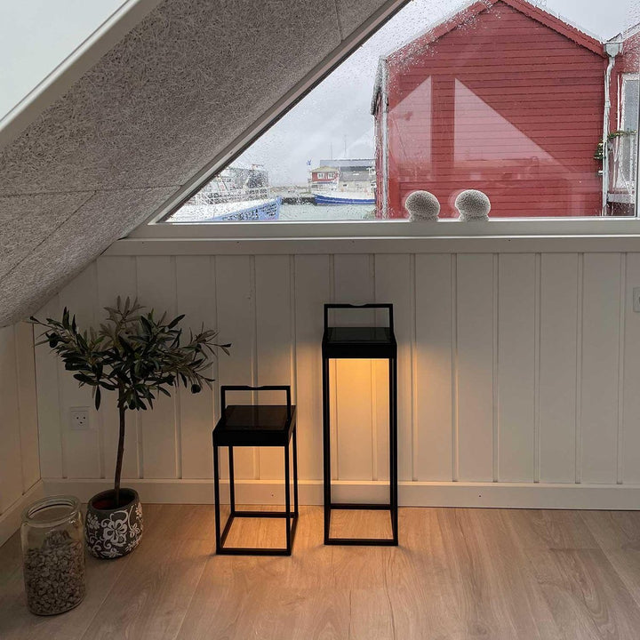 Lucerna solcelle og oppladbar 50 cm - Svart-Utebelysning Hagebelysning-LOOM Design-Svart-LF-806-005-Lightup.no