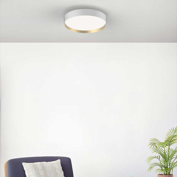 Lucia taklampe 35 cm 16 watt dimbar - Hvit/Gull farget-Taklamper-LOOM Design-LF-805-004-Lightup.no