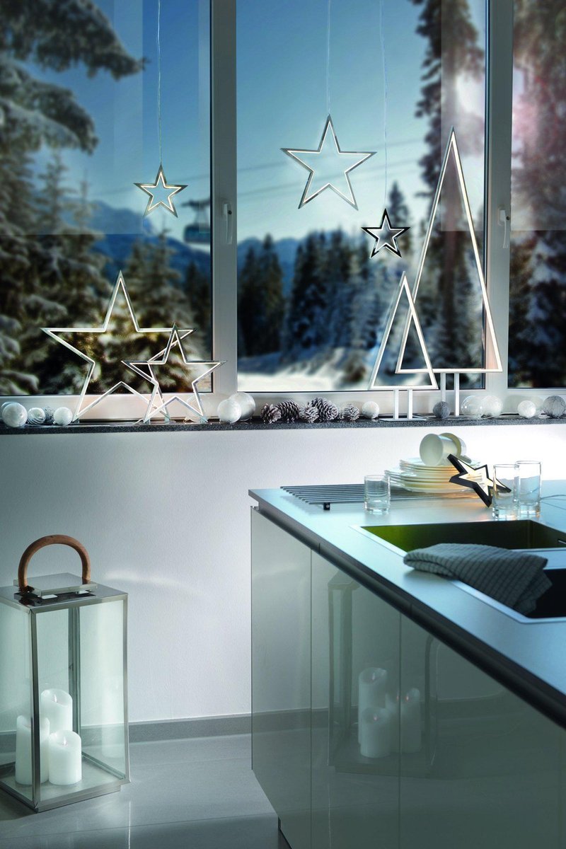 Lucy adventsstjerne 18 cm 1,5W LED - Svart-Julebelysning adventstjerne-Sompex-S-72151-Lightup.no