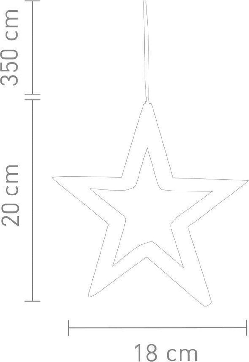 Lucy adventsstjerne 18 cm 1,5W LED - Svart-Julebelysning adventstjerne-Sompex-S-72151-Lightup.no