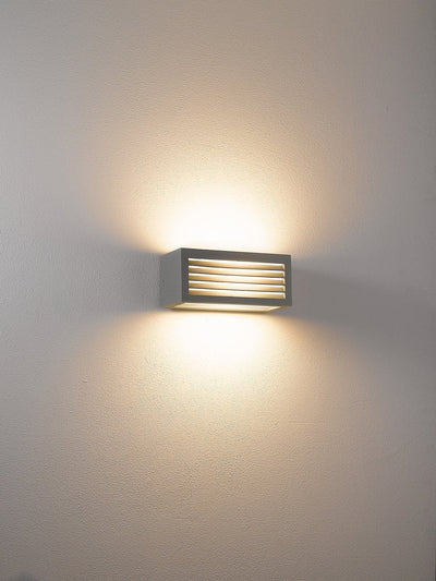 Lule III vegglampe utendørs IP54 E27 - Sølvfarget-Utebelysning vegg opp og ned-Malmbergs-9977238-Lightup.no