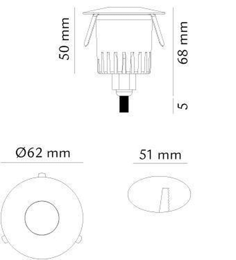 Luna 4X1W led uplight sett-Utebelysning uplight-Sg Armaturen As-3100172-Lightup.no
