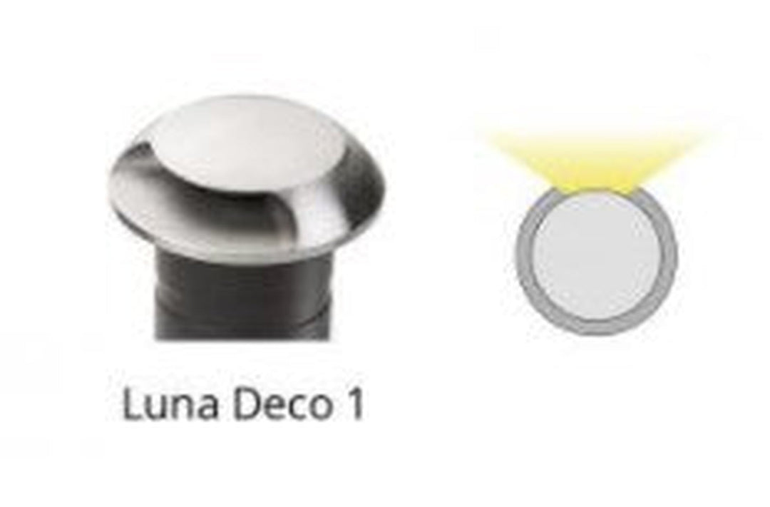 Luna Deco 1 uplight utendørs 3W 3000 Kelvin IP67 - Rustfritt stål-Utebelysning uplight-Sg Armaturen As-3102010-Lightup.no