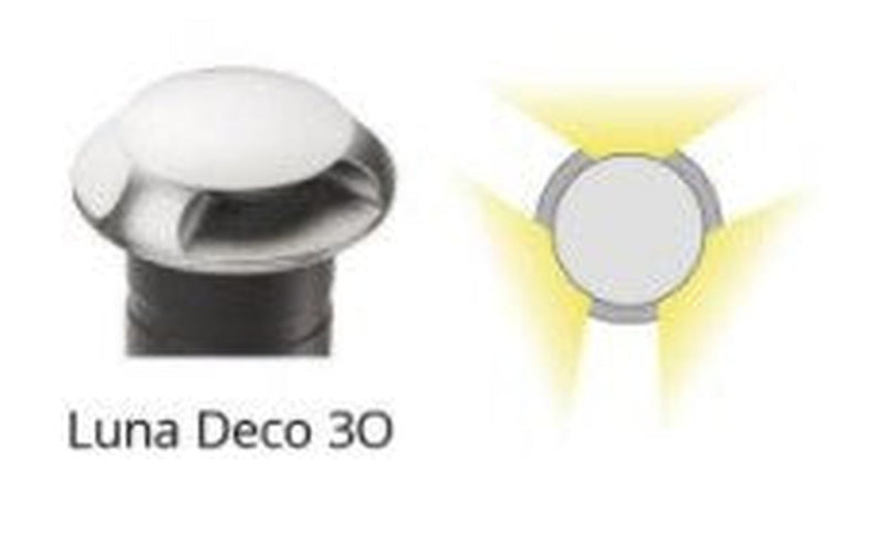 Luna Deco 3 uplight utendørs 3W 3000 Kelvin IP67 - Rustfritt stål-Utebelysning uplight-Sg Armaturen As-3102011-Lightup.no