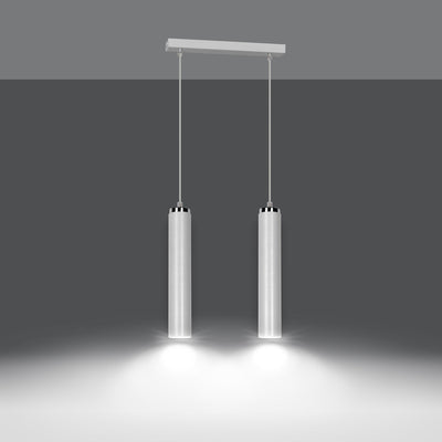 Luna takpendel 2 lys - Hvit/Krom-Takpendler-Emibig-955/2-Lightup.no