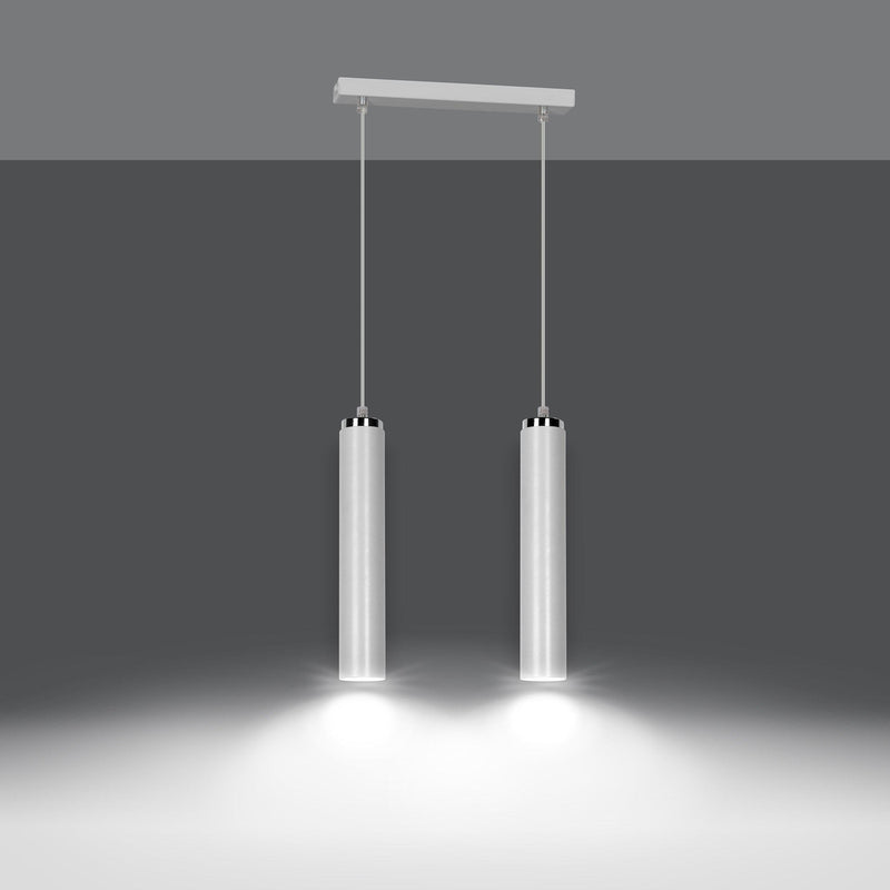 Luna takpendel 2 lys - Hvit/Krom-Takpendler-Emibig-955/2-Lightup.no