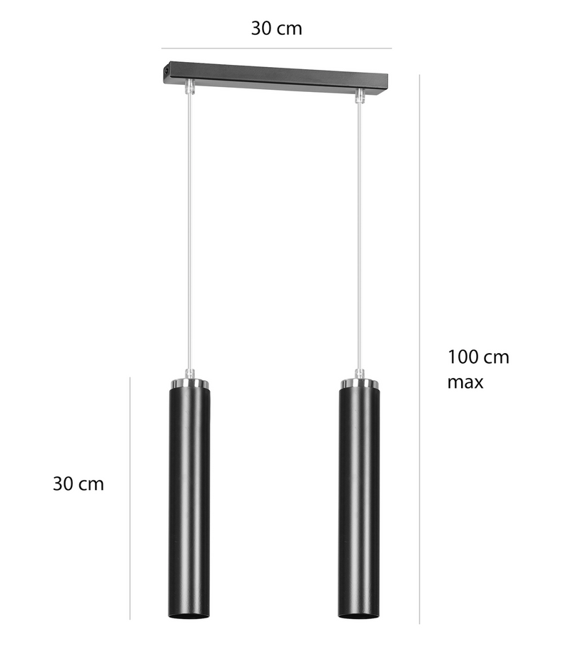 Luna takpendel 2 lys - Hvit/Krom-Takpendler-Emibig-955/2-Lightup.no