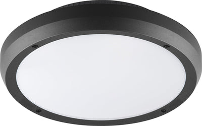 Luno taklampe 30 cm utendørs IP65 13W 3000K IK6 - Grafitt grå-Utebelysning taklampe-NorDesign-3258678-Lightup.no